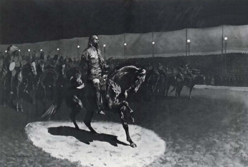 Frederick Remington Buffalo Bill in the Spotlight Spain oil painting art